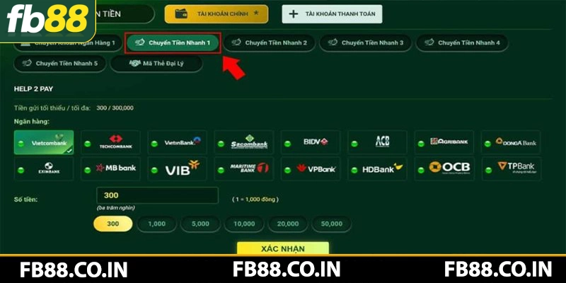 Hướng dẫn nạp tiền FB88 thông qua Help2pay đơn giản nhất